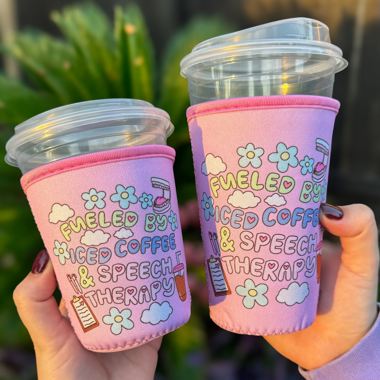 Speech Therapy Fuel Iced Coffee Coozie