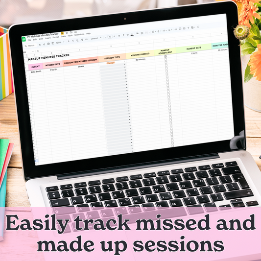 Private Practice Makeup Minutes Tracker – Google Sheet