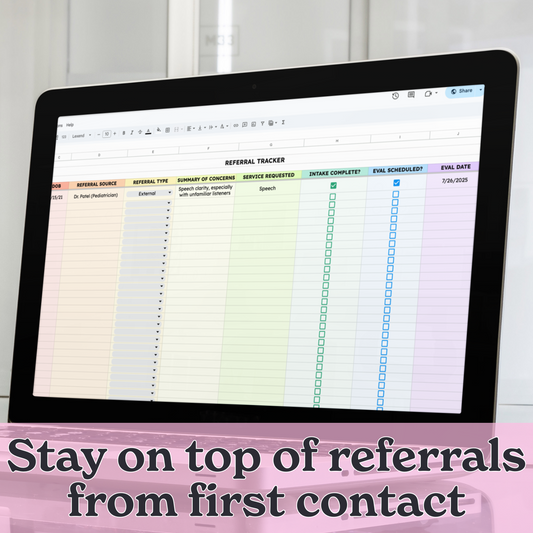 Private Practice Referral Tracker – Google Sheet