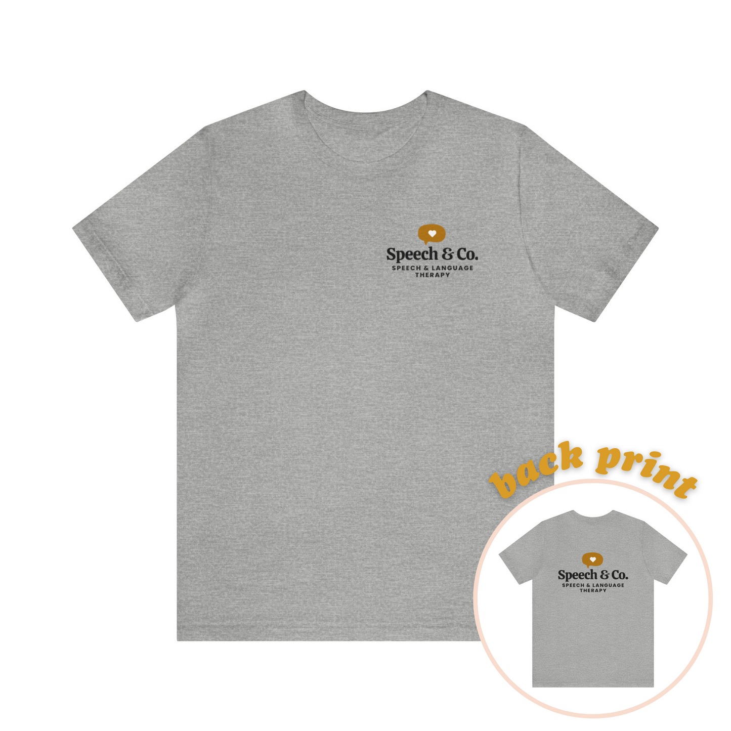 Custom Logo Jersey T-Shirt | Left Chest & Back Print