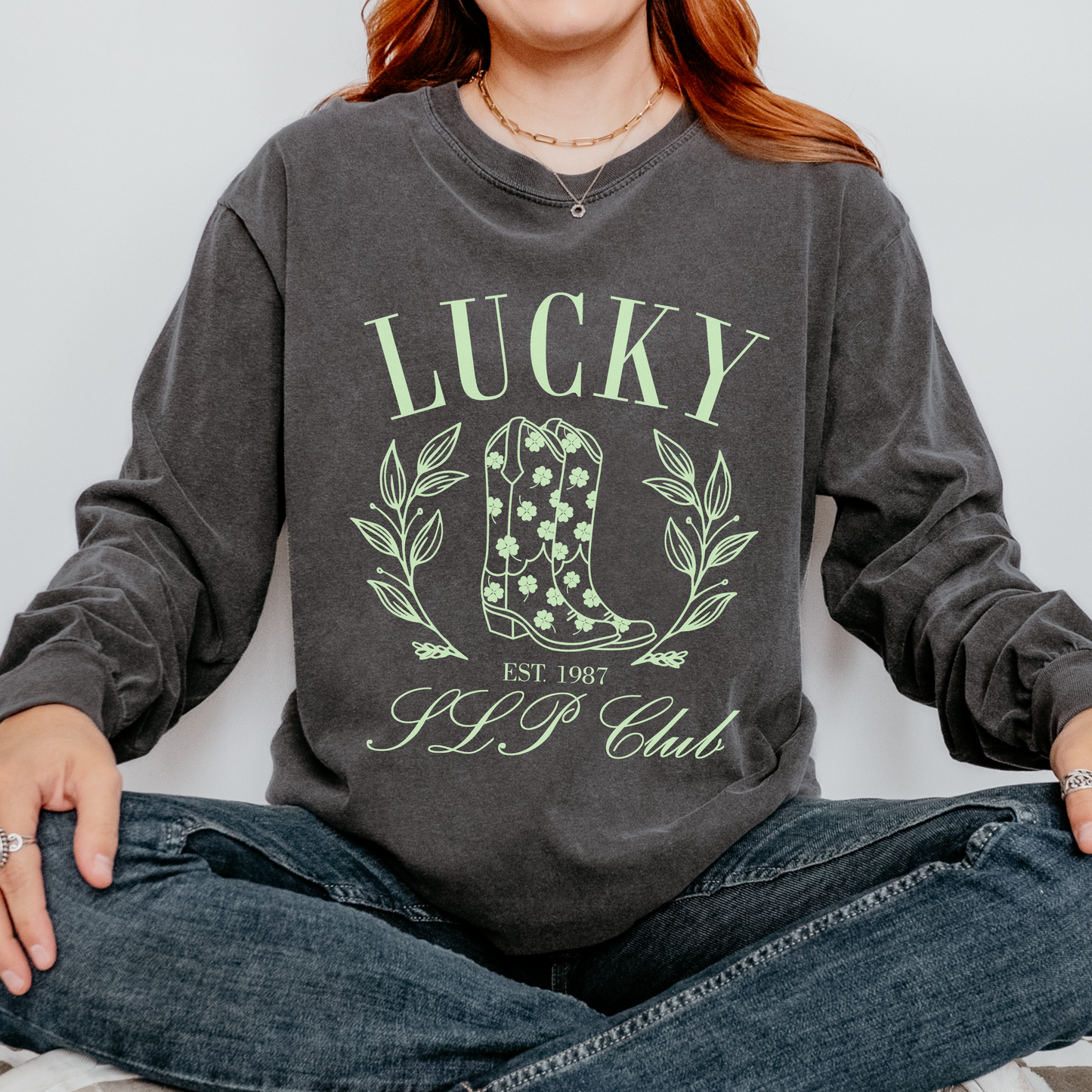 Lucky SLP Club Long Sleeve Comfort Colors T-Shirt