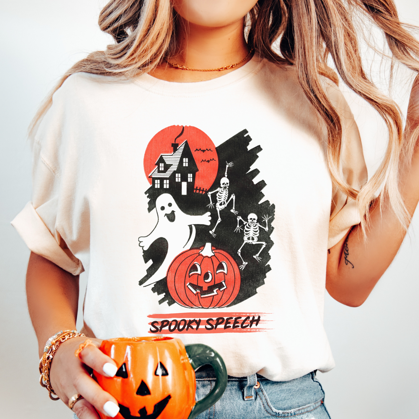 Spooky Speech Friends Comfort Colors T-Shirt