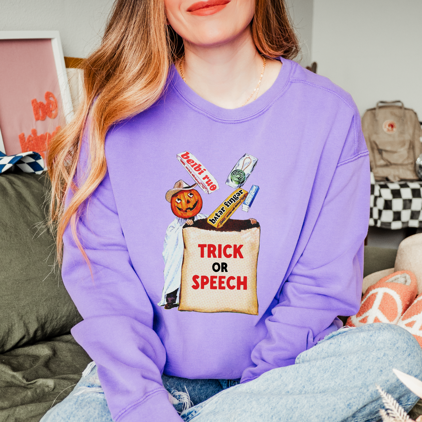 Trick or Speech Comfort Colors Sweatshirt
