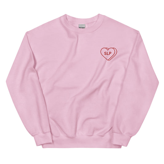 SLP Heart Embroidered Crewneck Sweatshirt