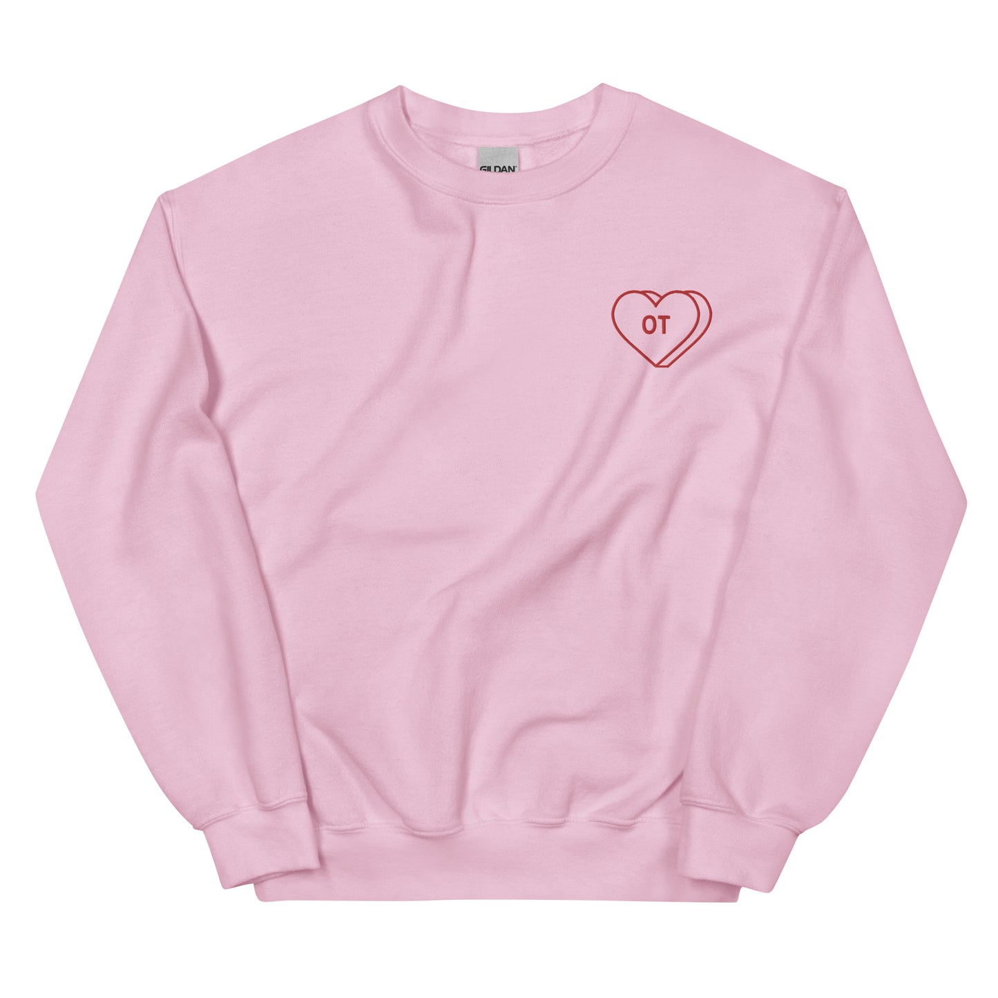 OT Heart Embroidered Crewneck Sweatshirt