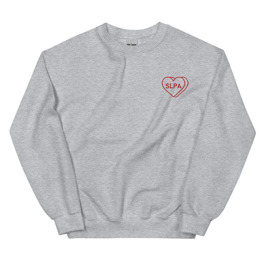 SLPA Heart Embroidered Crewneck Sweatshirt