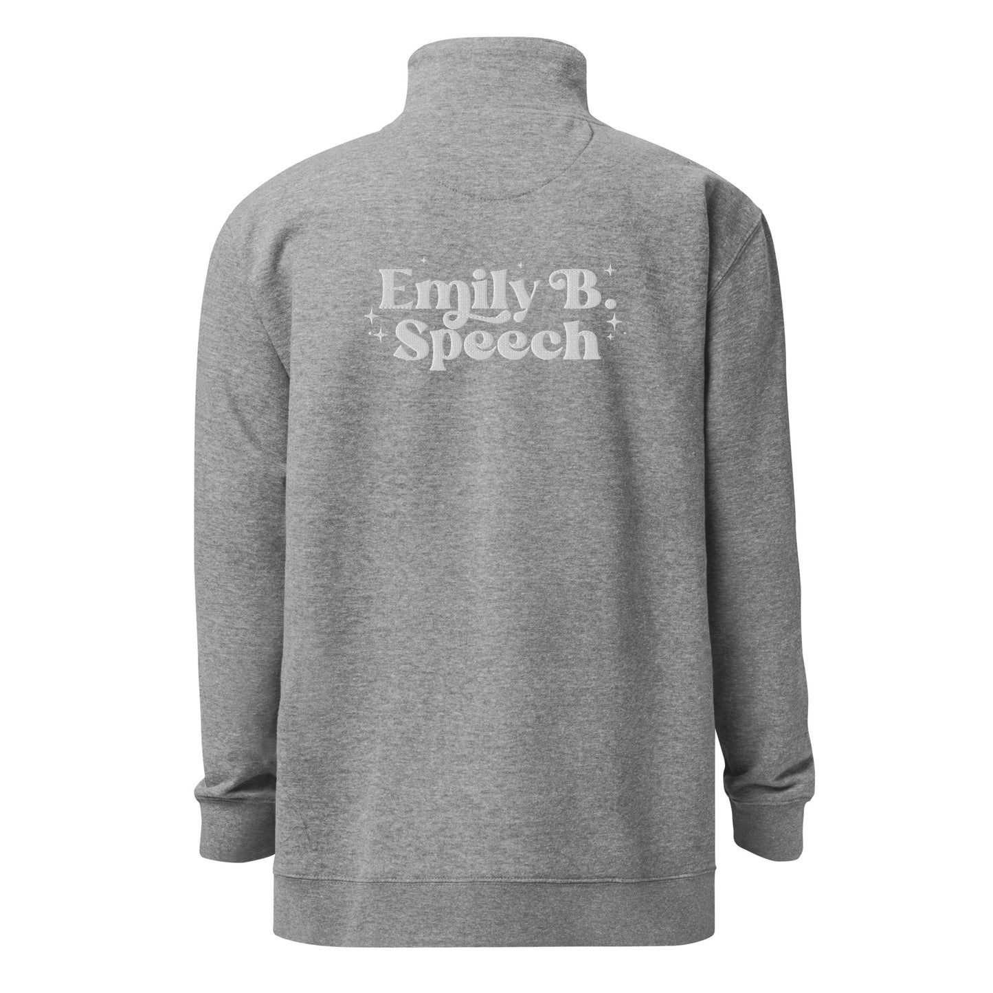 Custom Logo Embroidered Quarter Zip Sweatshirt | Front and Back Embroidery