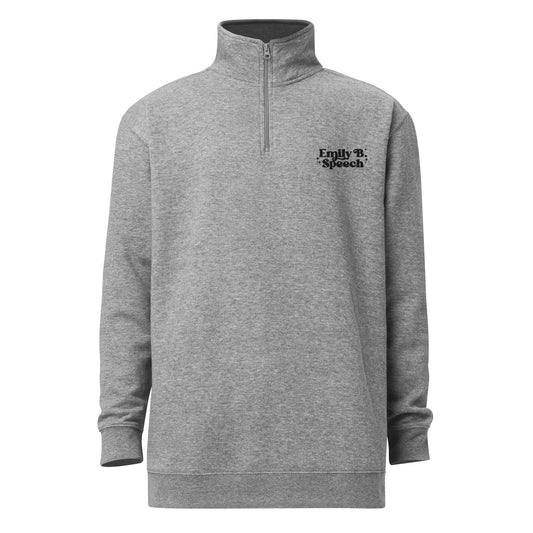 Custom Logo Embroidered Quarter Zip Sweatshirt | Left Chest Embroidery