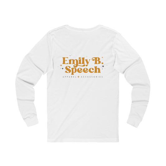 Custom Logo Jersey Long Sleeve T-Shirt | Left Chest & Back Print
