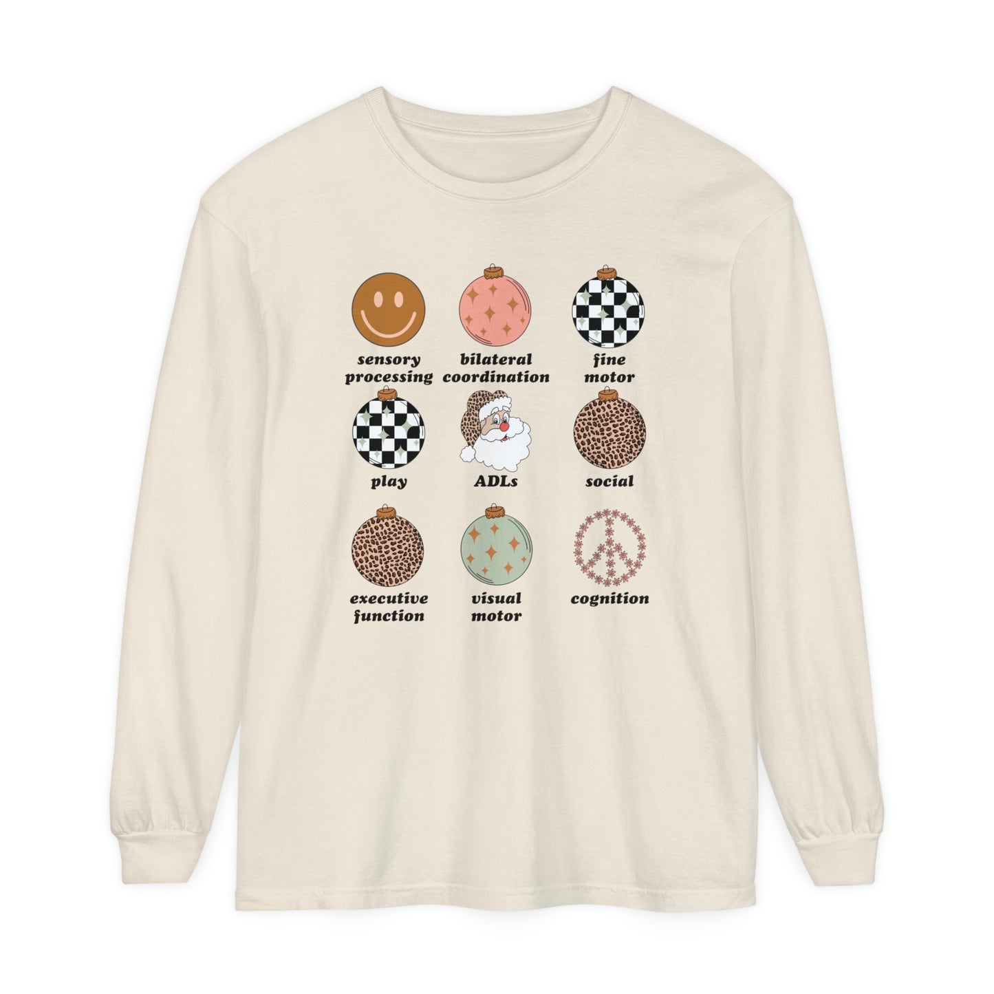 Retro Holiday OT Scope of Practice Long Sleeve Comfort Colors T-Shirt