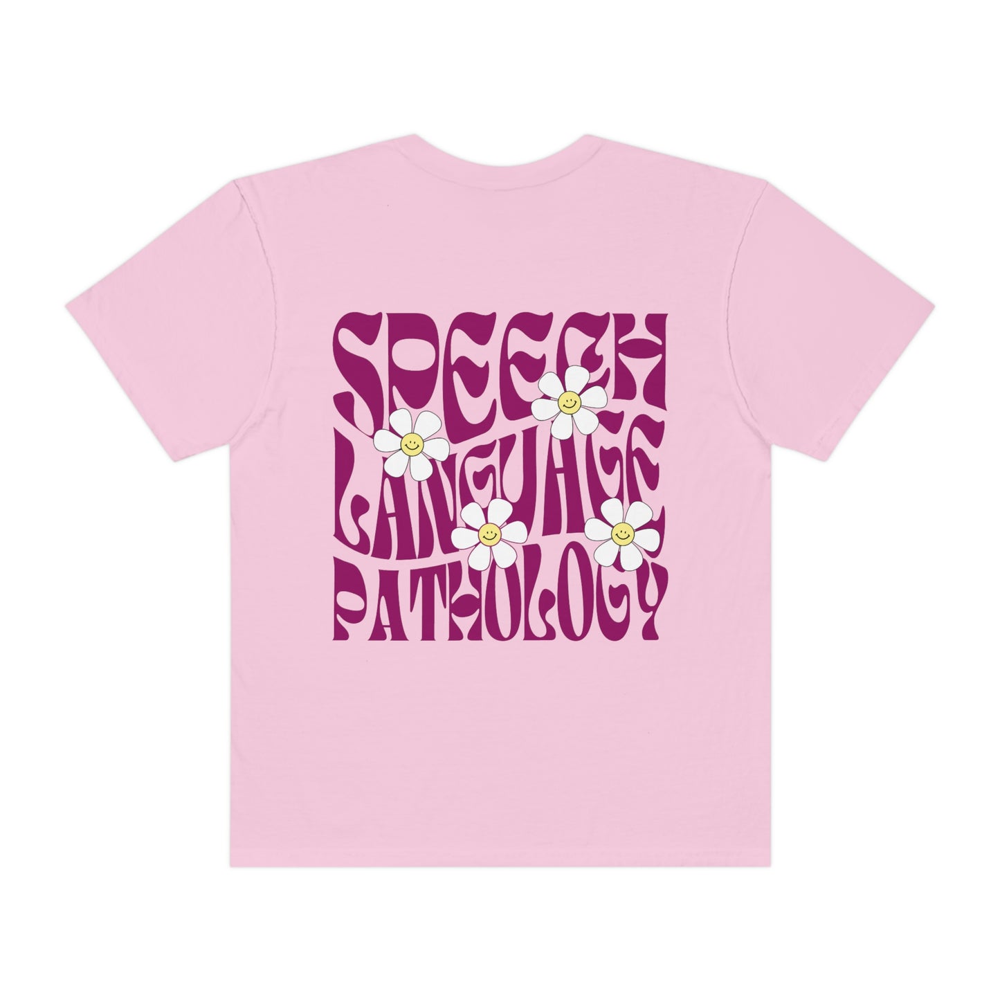 Speech Retro Daisy Comfort Colors T-Shirt | Front and Back Print