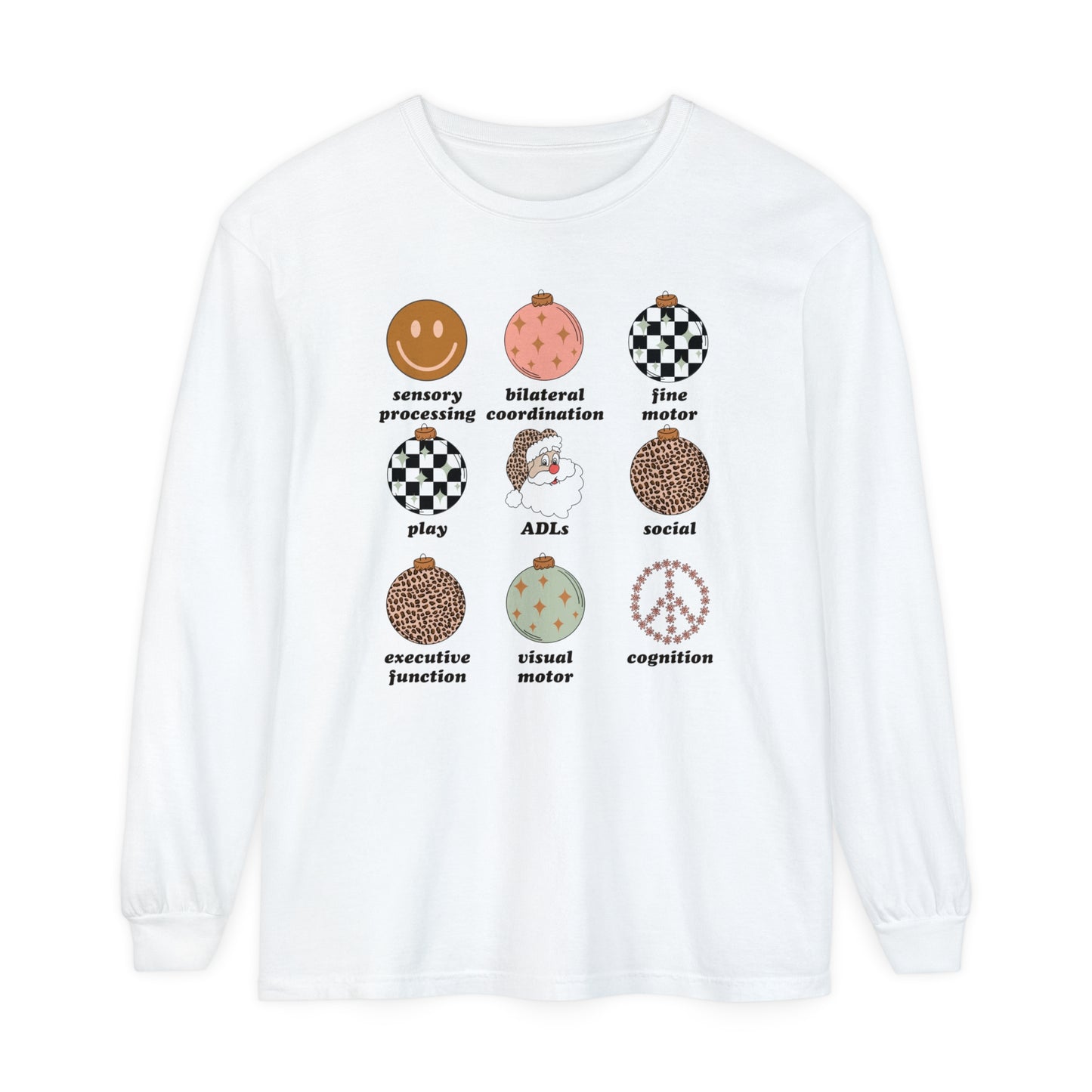 Retro Holiday OT Scope of Practice Long Sleeve Comfort Colors T-Shirt