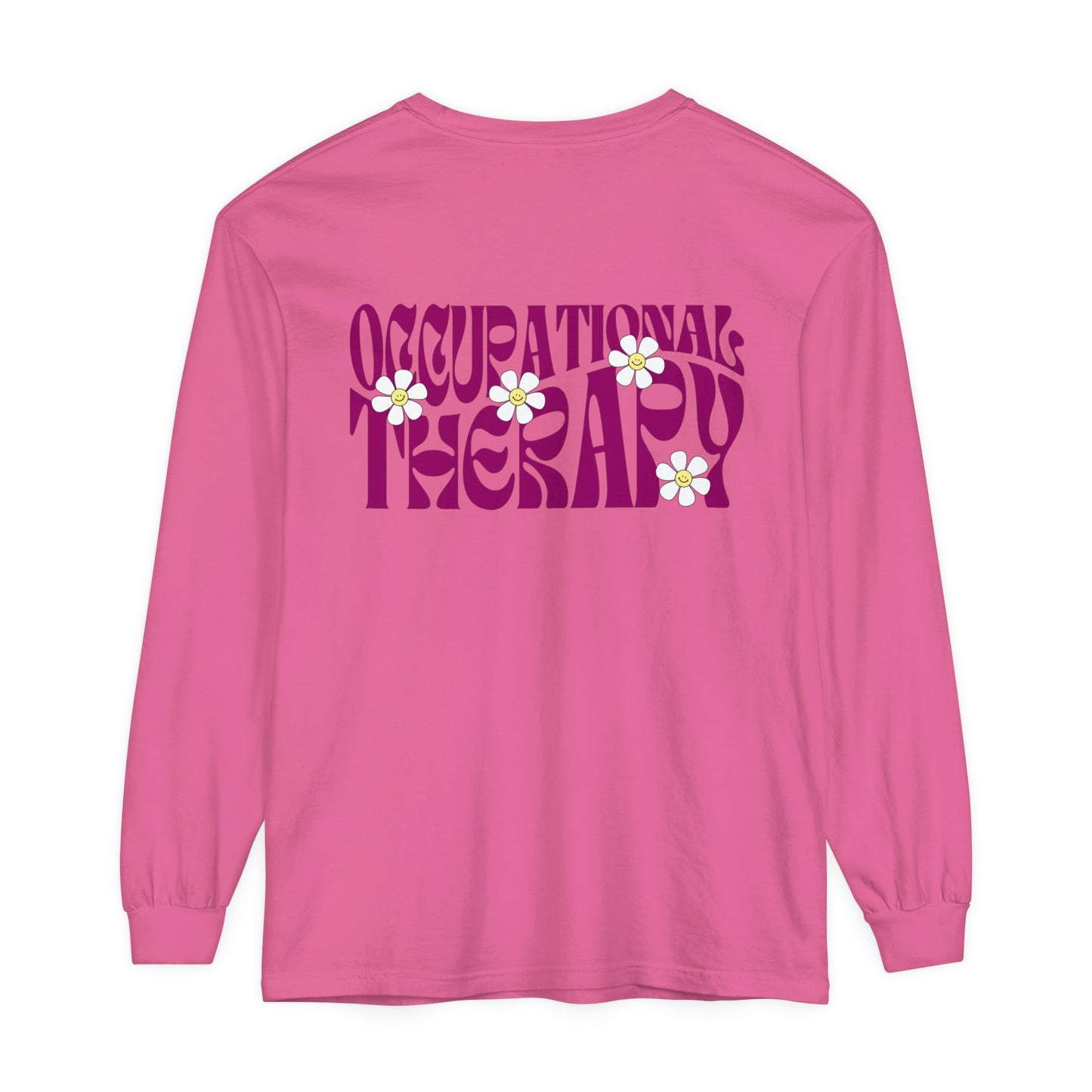 OT Retro Daisy Long Sleeve Comfort Colors T-shirt