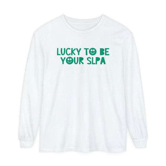 Lucky to Be Your SLPA Long Sleeve Comfort Colors T-Shirt