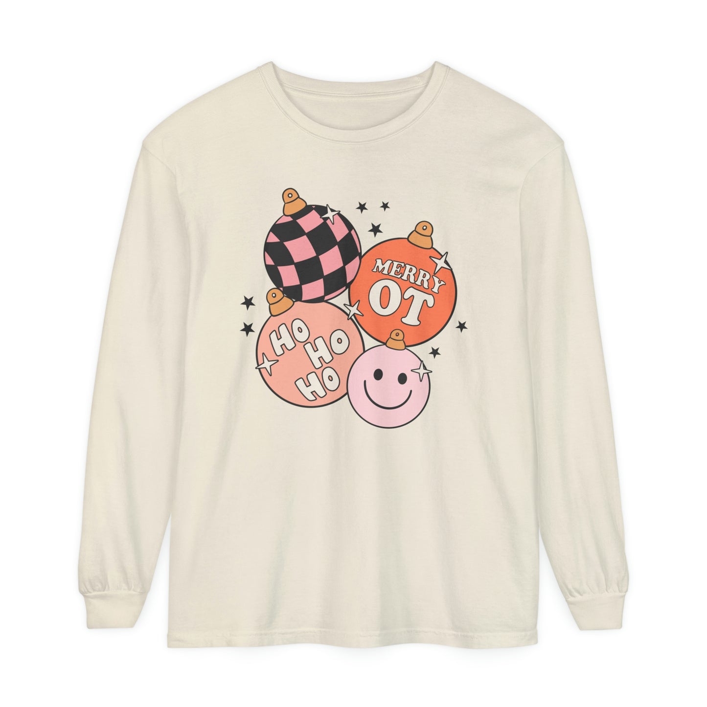 Merry OT Ornaments Long Sleeve Comfort Colors T-Shirt