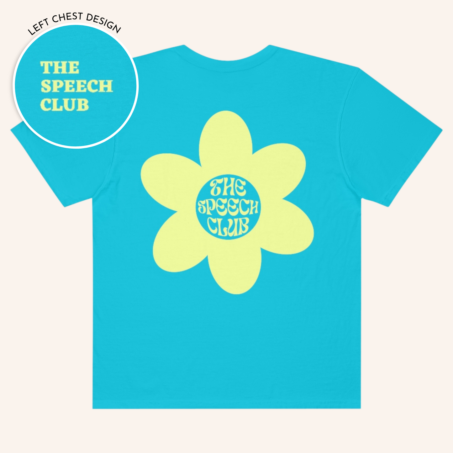 The Speech Club Comfort Colors T-shirt | Front and Back Print