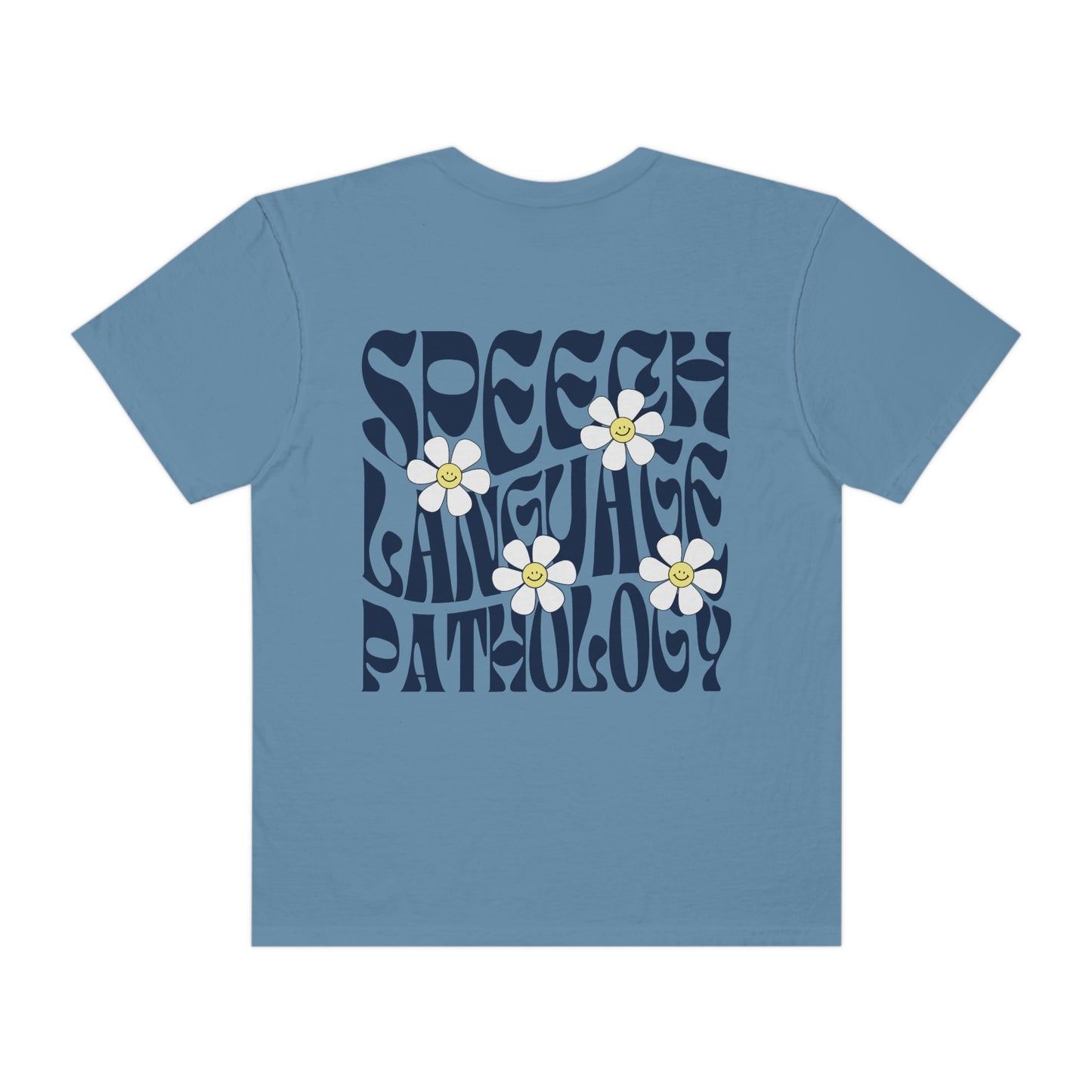 Speech Retro Daisy Comfort Colors T-Shirt | Front and Back Print