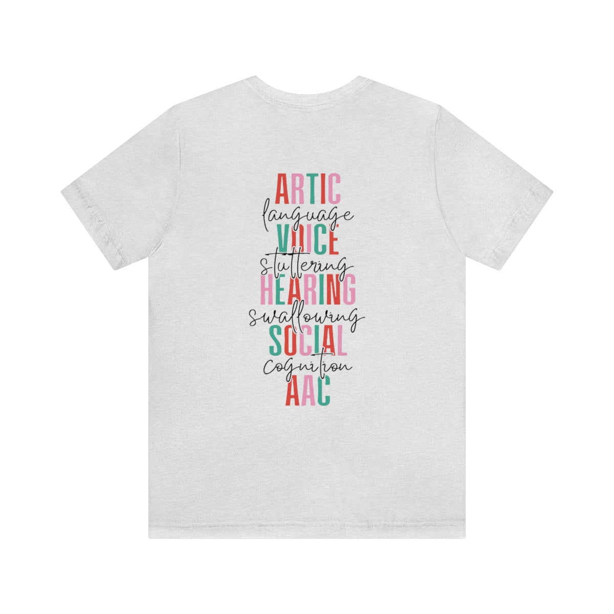 Merry Speech Therapist Jersey T-Shirt | Front and Back Print