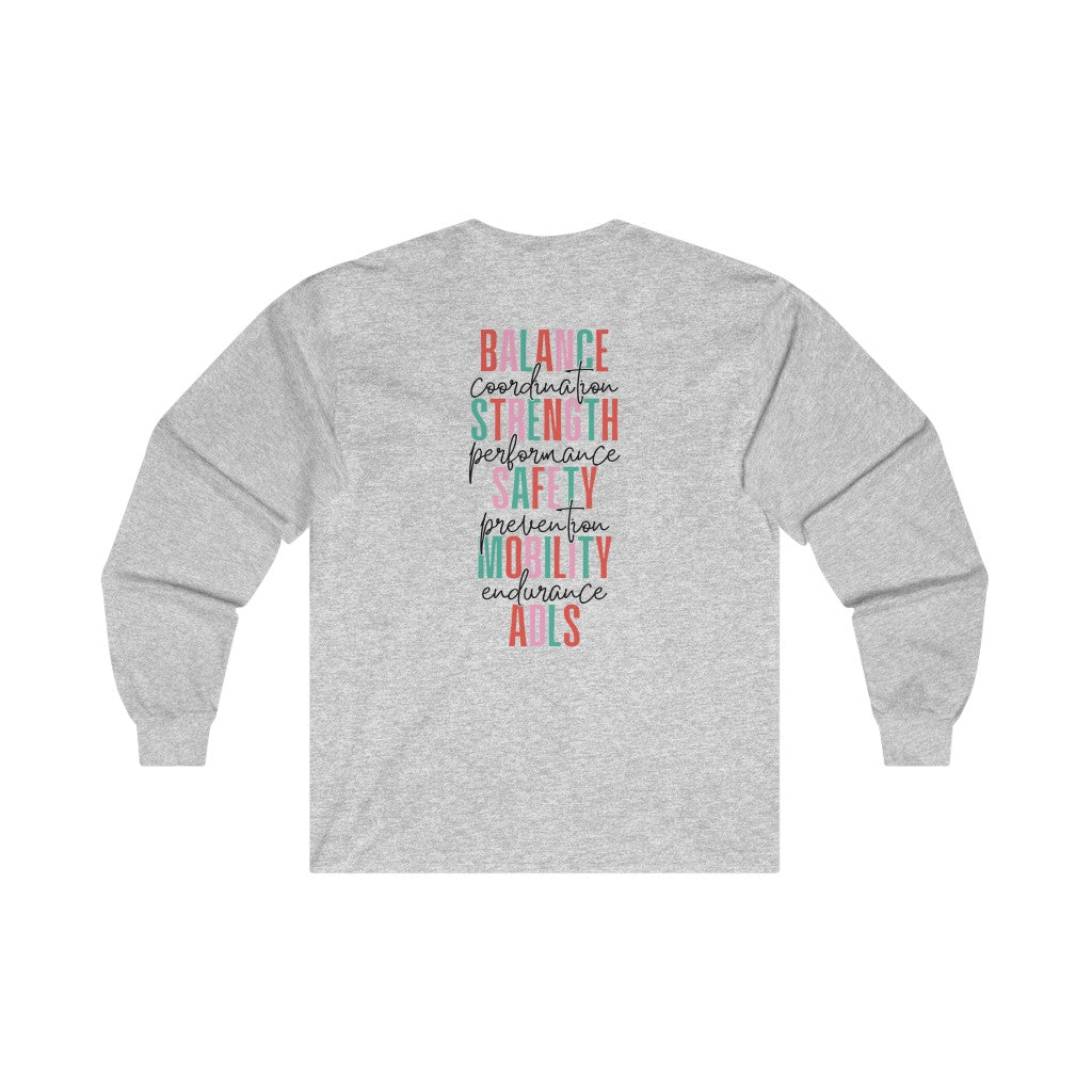 Merry Physical Therapist Long Sleeve T-Shirt | Front and Back Print