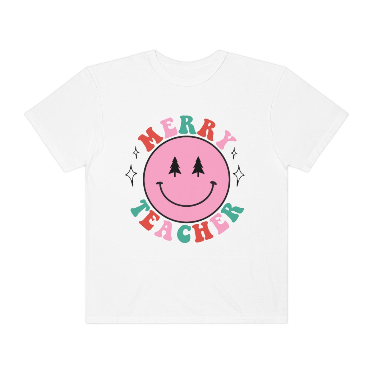Merry Teacher Smile Comfort Colors T-Shirt