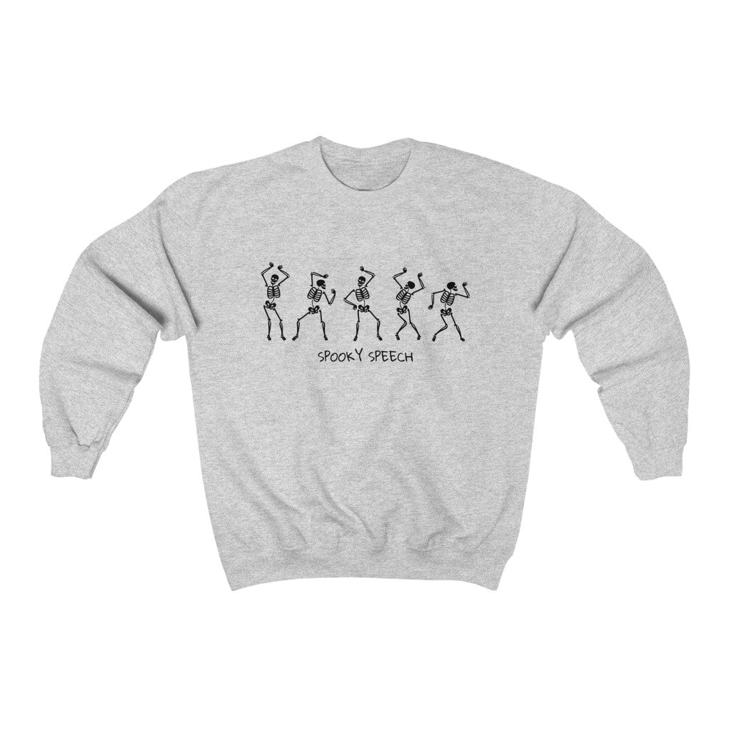 Spooky Speech Skeletons Crewneck Sweatshirt