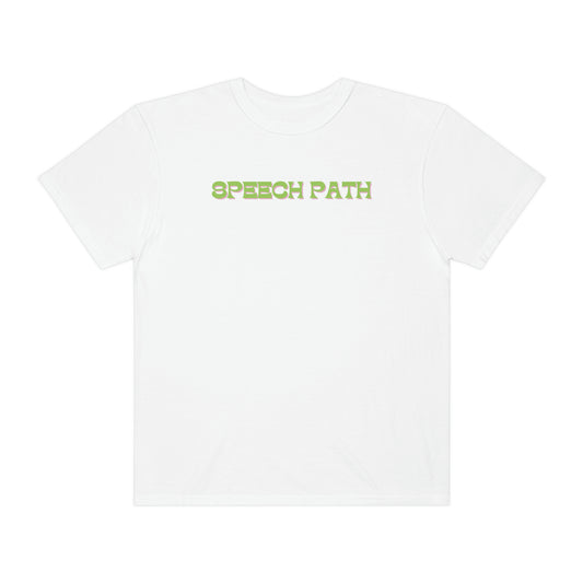 Speech Path Bright Floral Comfort Colors T-Shirt | Front and Back Print