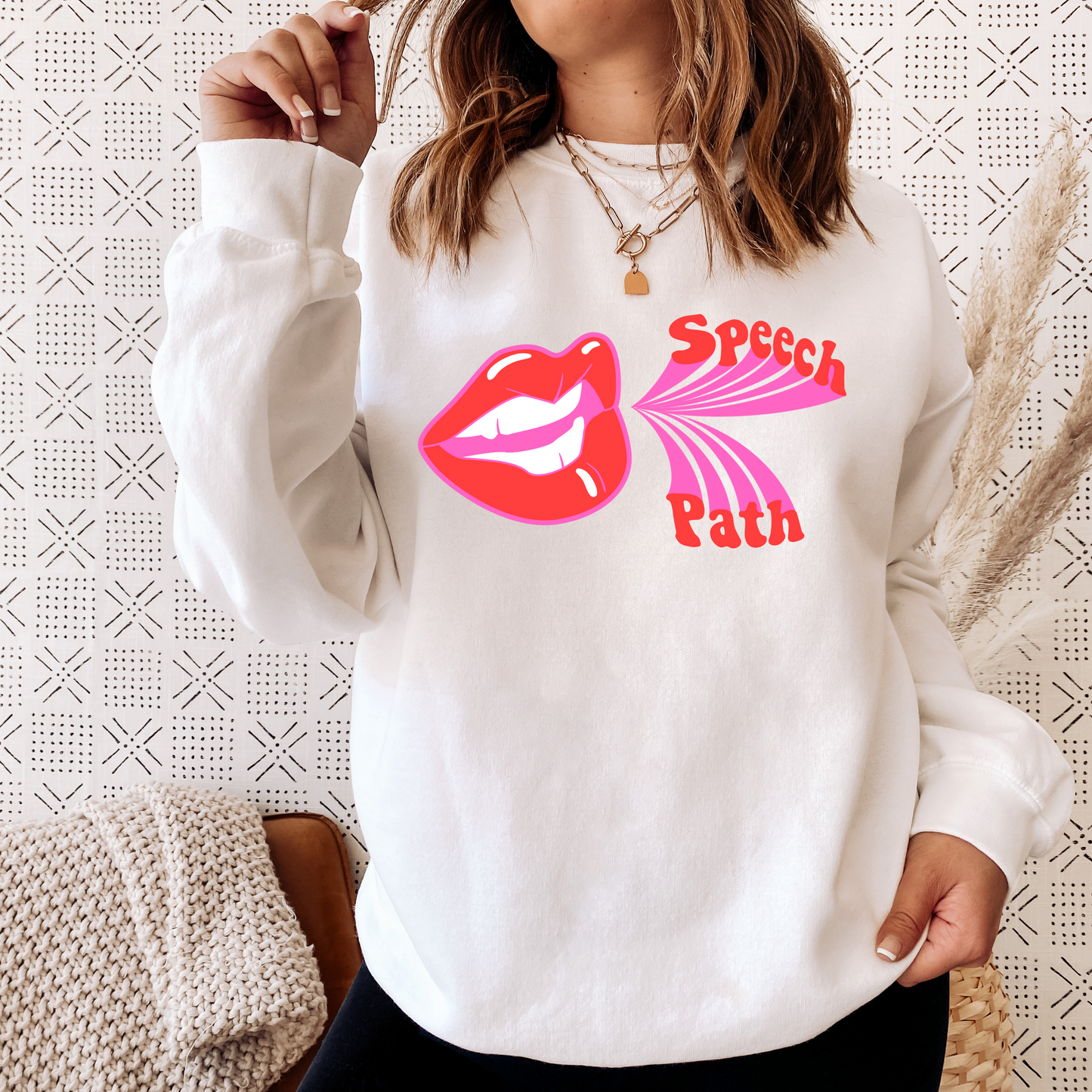 Speech Path Mouth Crewneck Sweatshirt