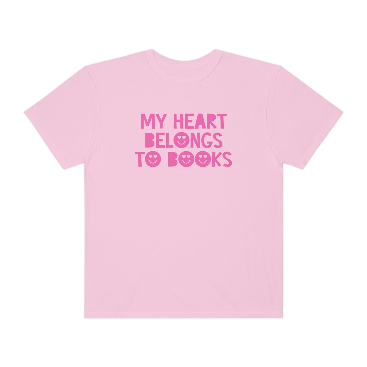 My Heart Belongs to Books Tonal Comfort Colors T-Shirt