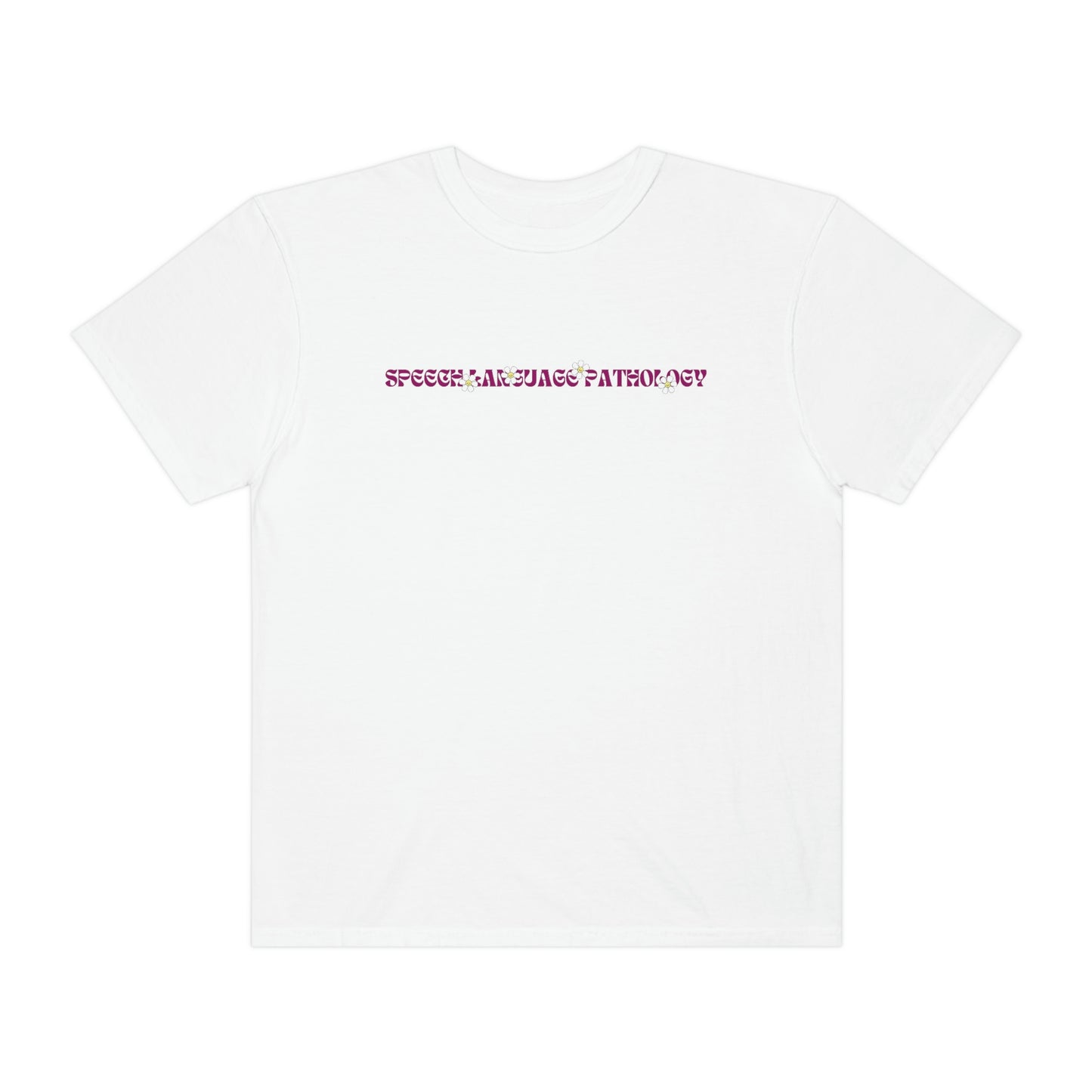 Speech Retro Daisy Comfort Colors T-Shirt | Front and Back Print