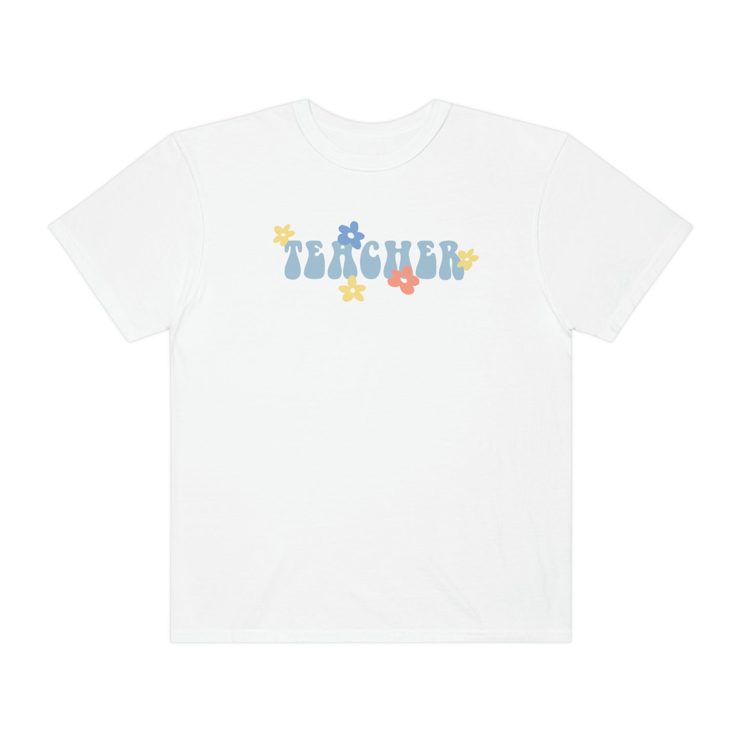 Teacher Retro Flower Comfort Colors T-Shirt