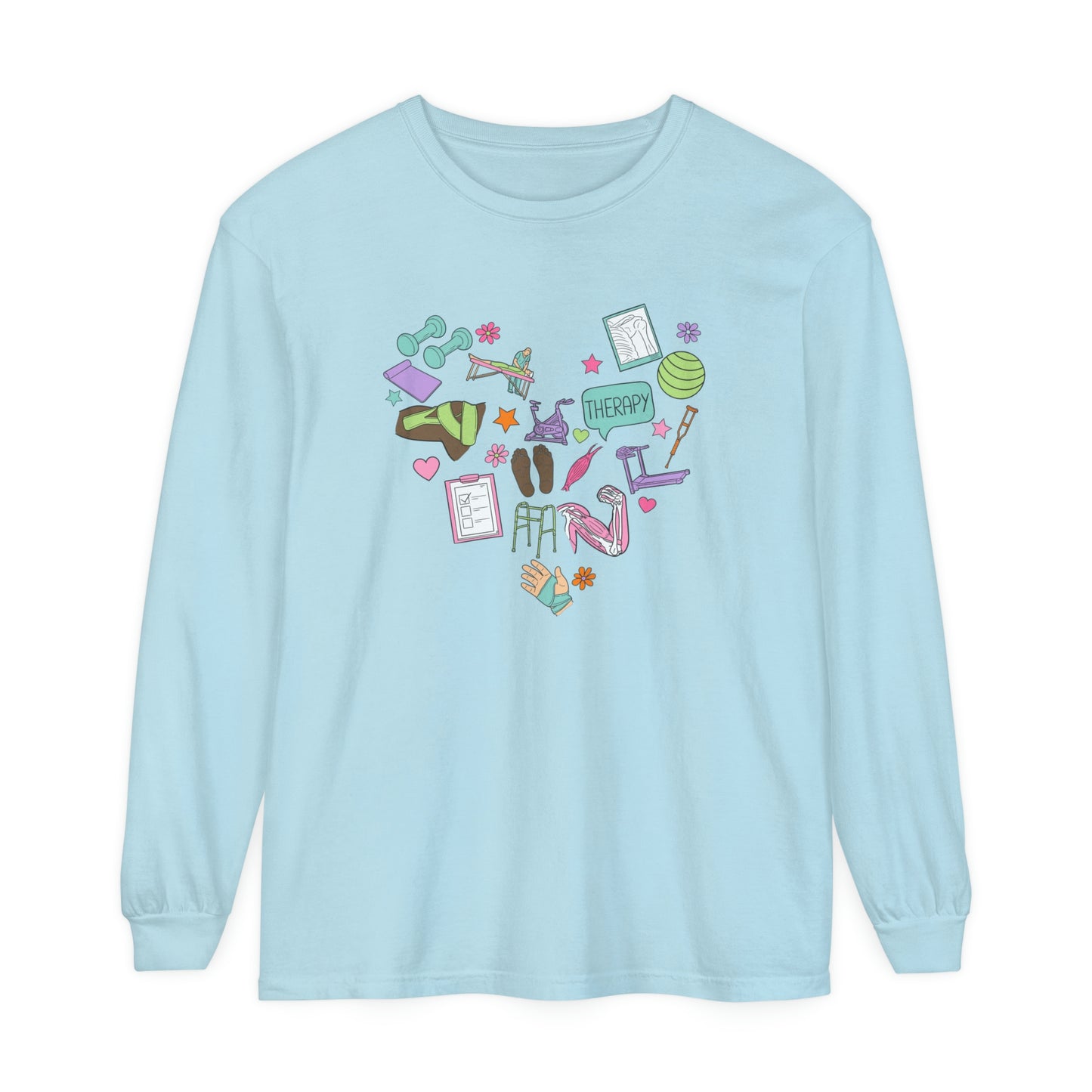 Physical Therapy Essentials Long Sleeve Comfort Colors T-Shirt