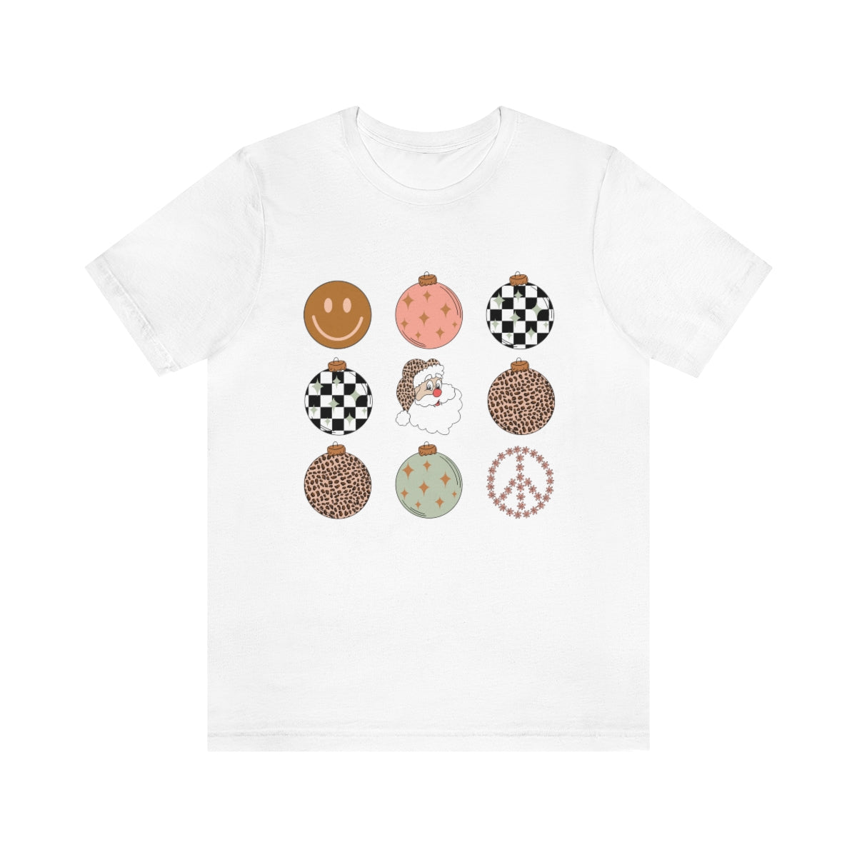 Retro Holiday Ornaments Jersey T-Shirt