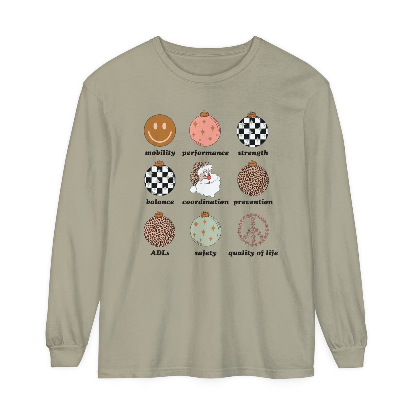 Retro Holiday PT Scope of Practice Long Sleeve Comfort Colors T-Shirt