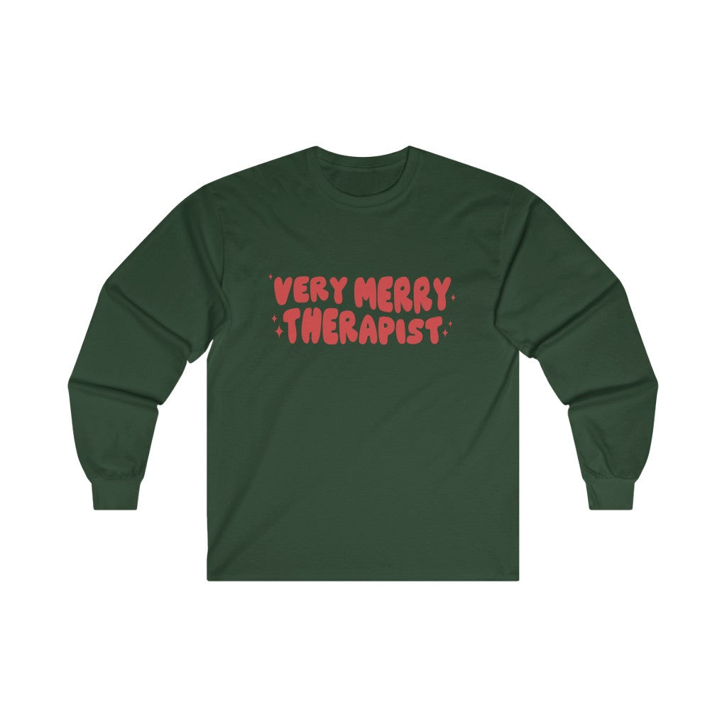 Very Merry Therapist Long Sleeve T-Shirt