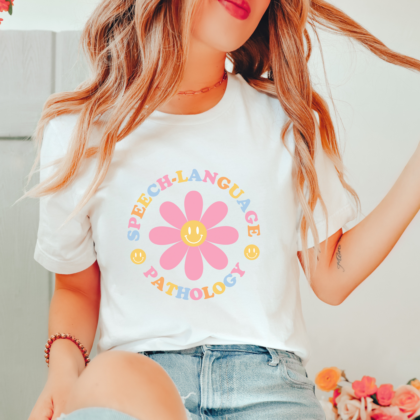 Speech Daisy Multicolored Jersey T-Shirt