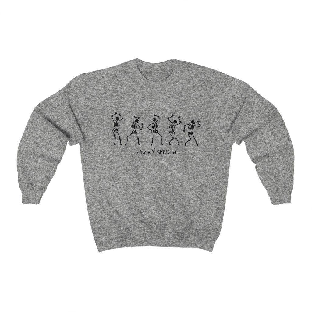 Spooky Speech Skeletons Crewneck Sweatshirt