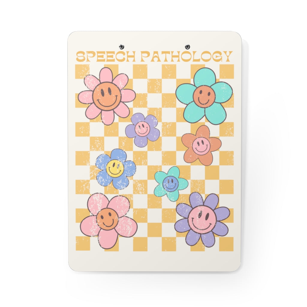 Speech Distressed Retro Daisy Clipboard