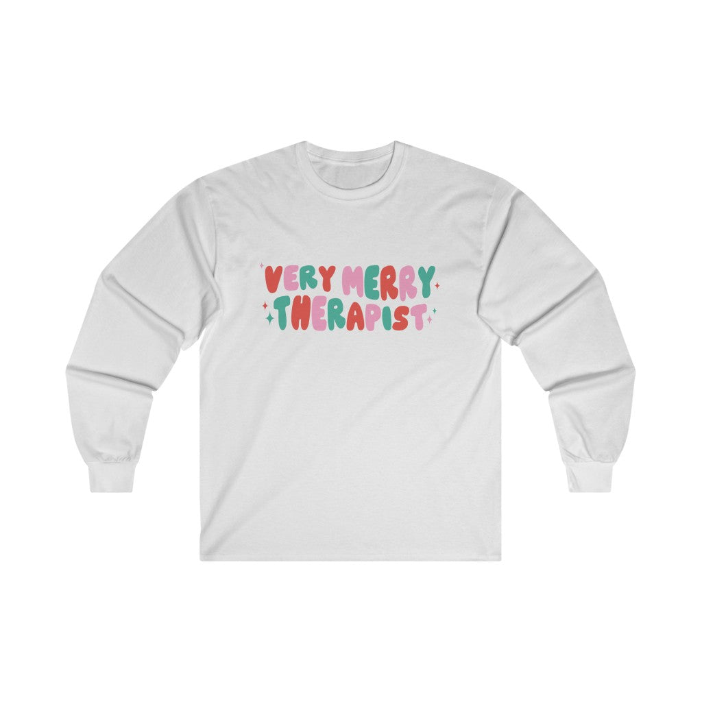 Very Merry Therapist Long Sleeve T-Shirt