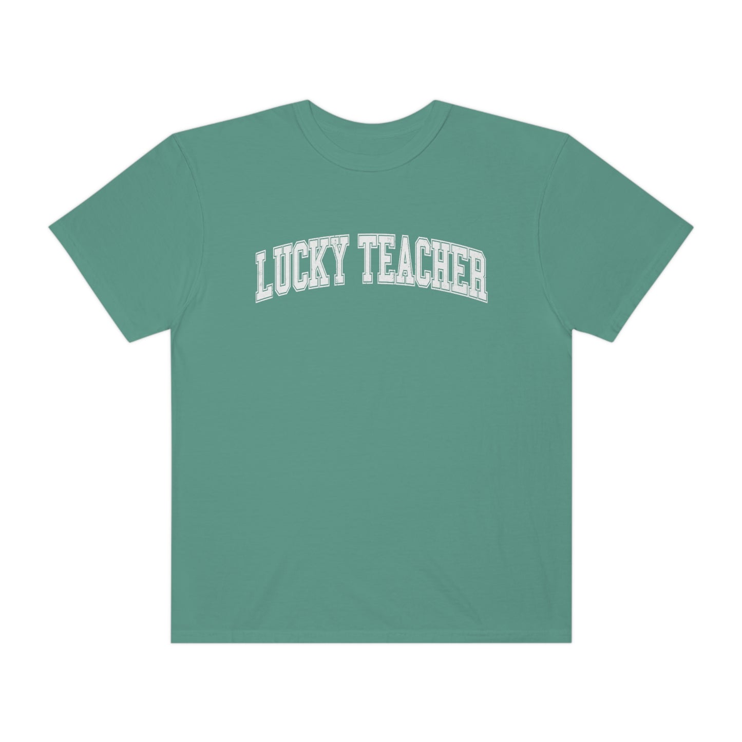 Lucky Teacher Distressed Comfort Colors T-Shirt