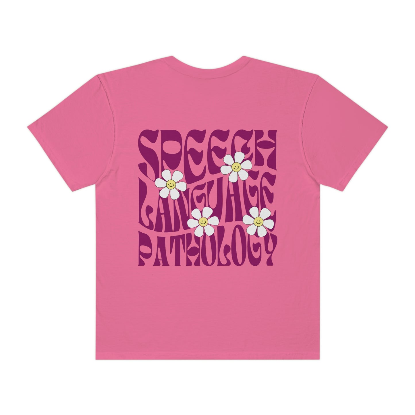 Speech Retro Daisy Comfort Colors T-Shirt | Front and Back Print