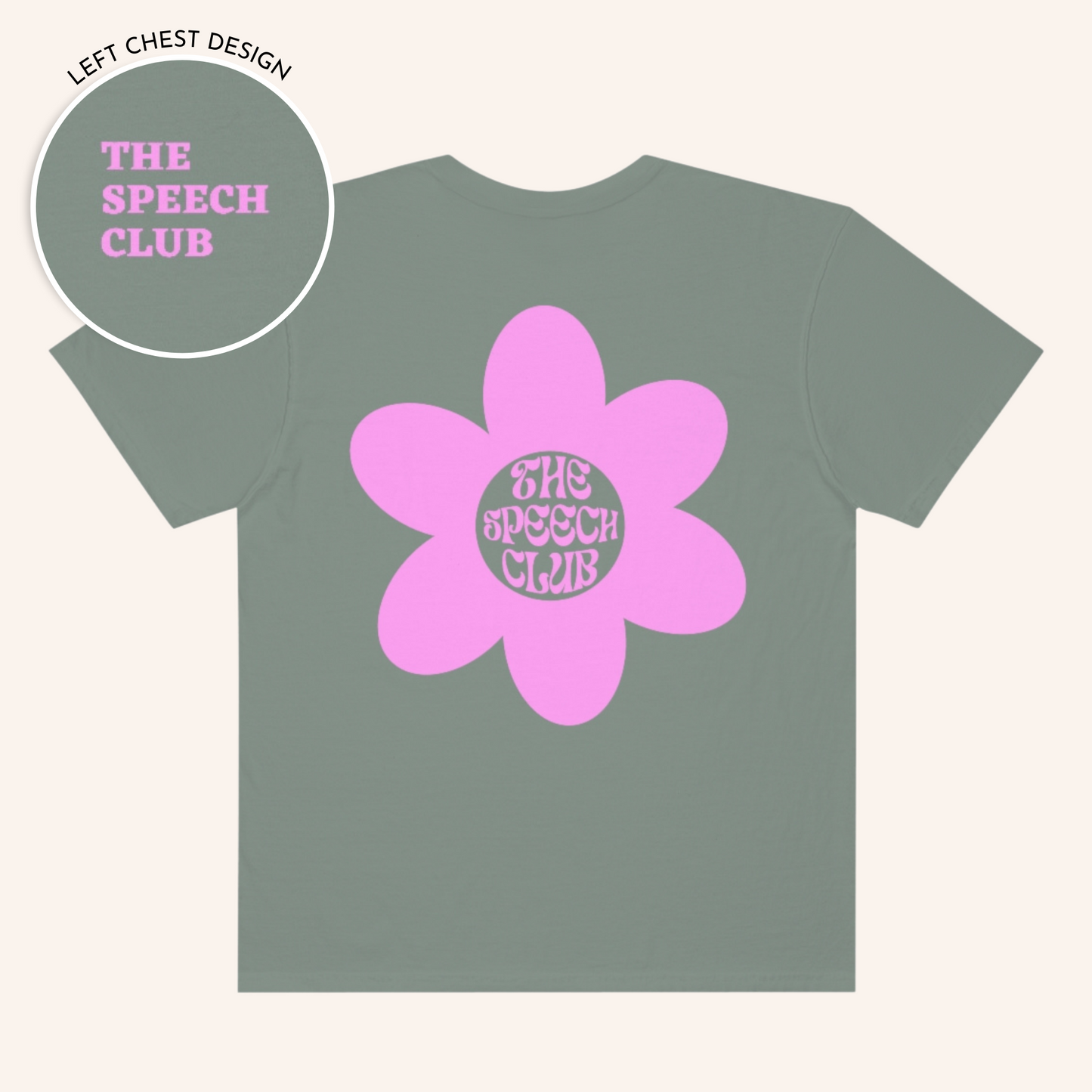 The Speech Club Comfort Colors T-shirt | Front and Back Print