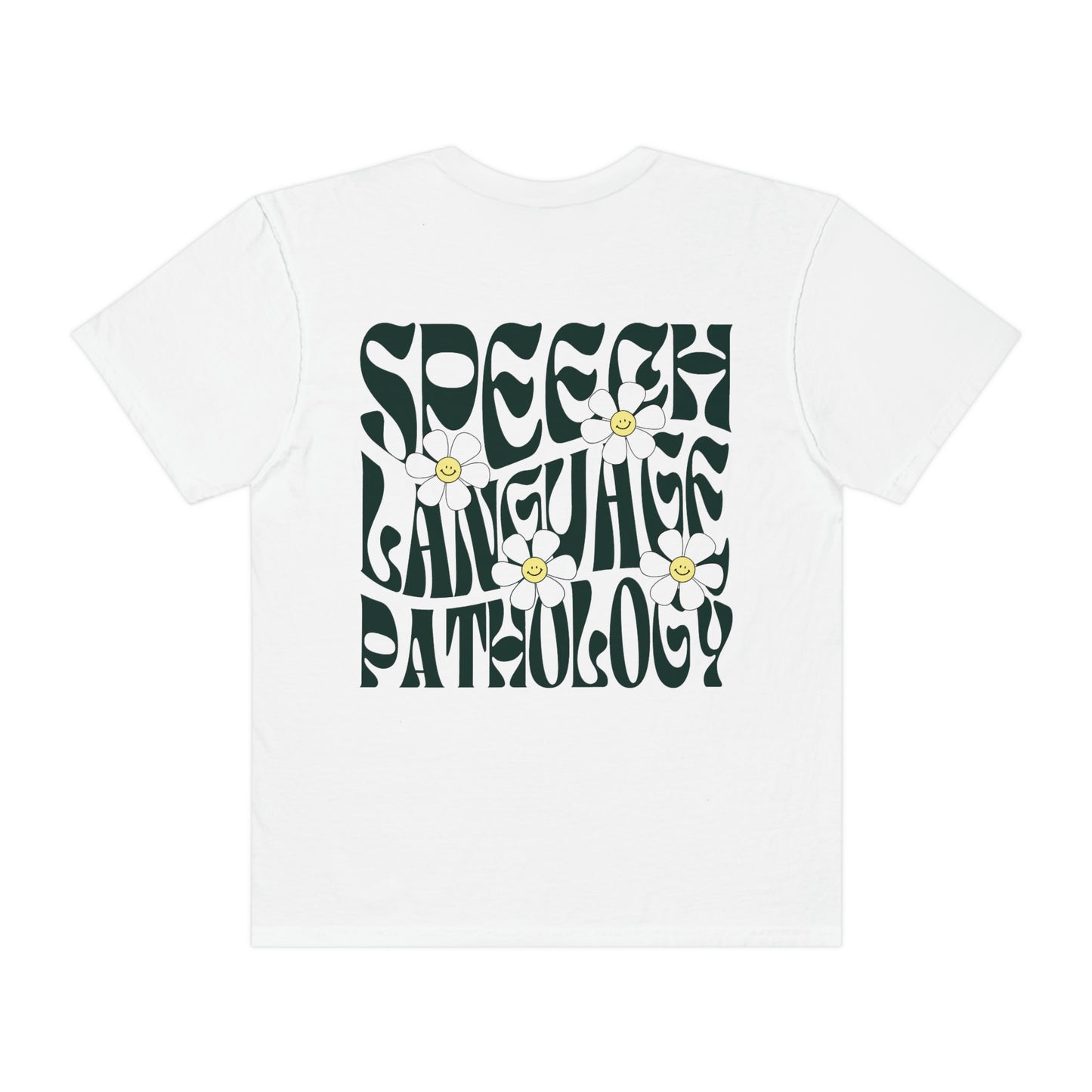 Speech Retro Daisy Comfort Colors T-Shirt | Front and Back Print