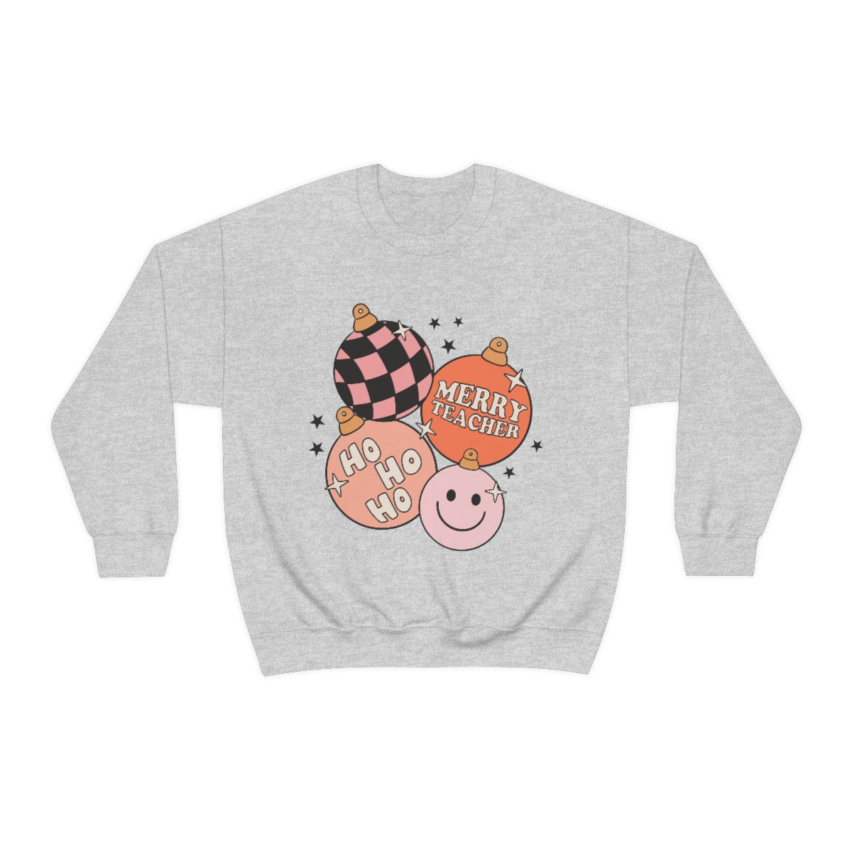Merry Teacher Ornaments Crewneck Sweatshirt