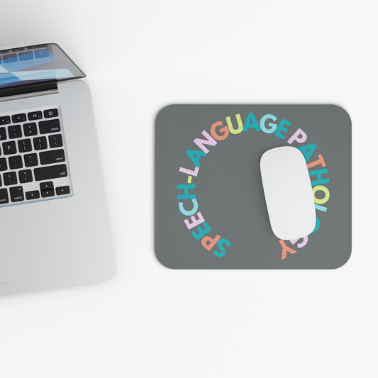 Speech Language Pathology Multicolored Letter Mouse Pad