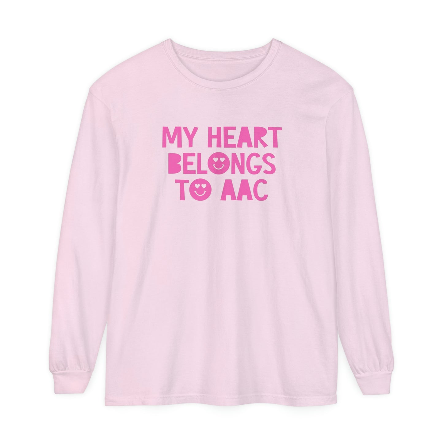 My Heart Belongs to AAC Long Sleeve Comfort Colors T-Shirt