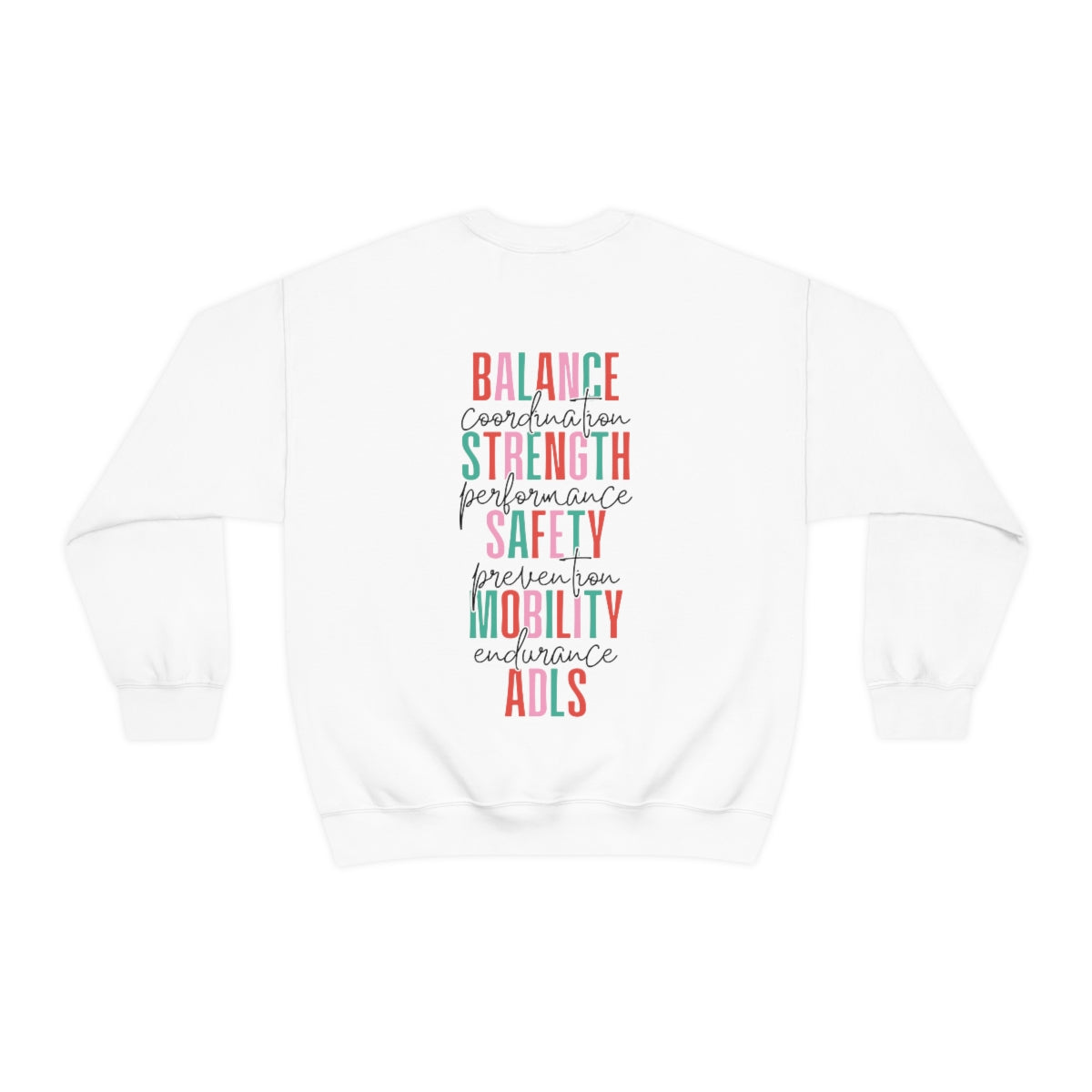 Merry Physical Therapist Crewneck Sweatshirt | Front and Back Print