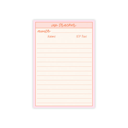 IEP Tracker Post-it® Note Pad 4 x 6
