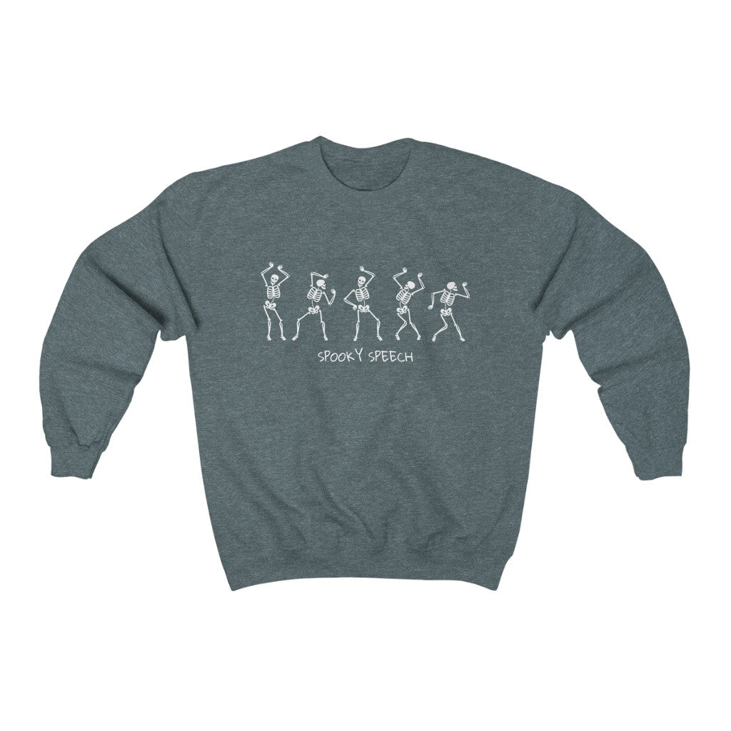 Spooky Speech Skeletons Crewneck Sweatshirt