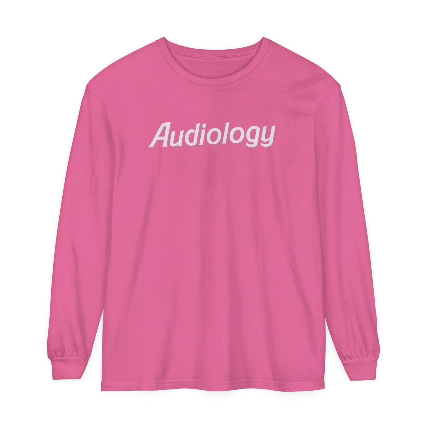 Pink Audiology Long Sleeve Comfort Colors T-Shirt