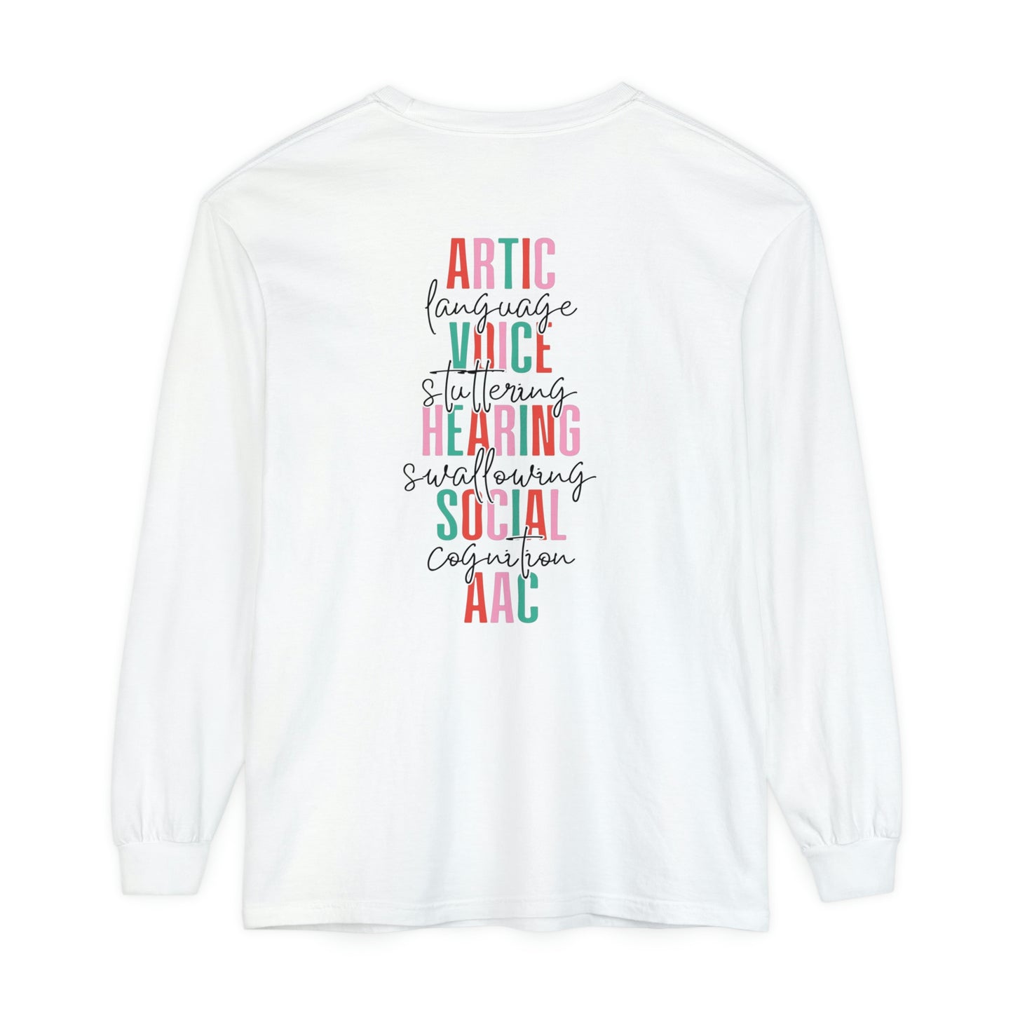 Merry Speech Therapist Long Sleeve Comfort Colors T-Shirt